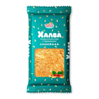 Халва подсолнечная Мишкино счастье с арахисом, 500 г