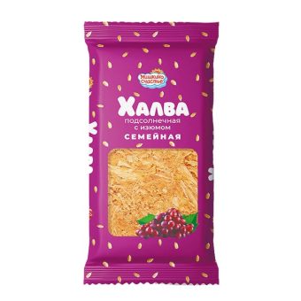 Халва подсолнечная Мишкино счастье с изюмом, 500 г