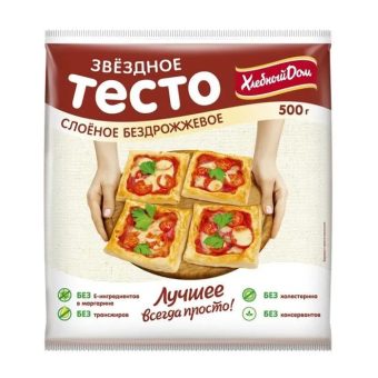 Тесто Fazer слоёное бездрожжевое весовое, 500 г