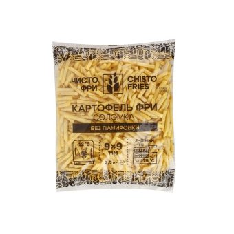 Картофель фри ЧИСТО ФРИ без панировки, Россия, 1 кг