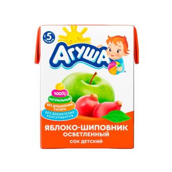 Сок Агуша, яблоко-шиповник, 0.2 л