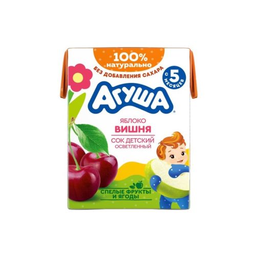 Сок Агуша, яблоко-вишня, 0.2 л