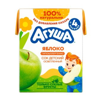 Сок Агуша, яблоко, 0.2 л