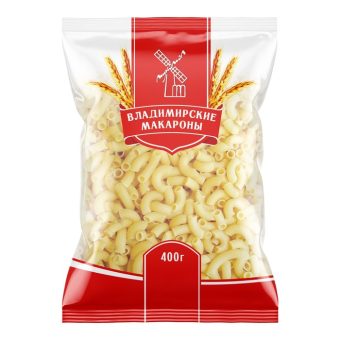 Макаронные изделия Владимирские рожки гладкие, 400 г