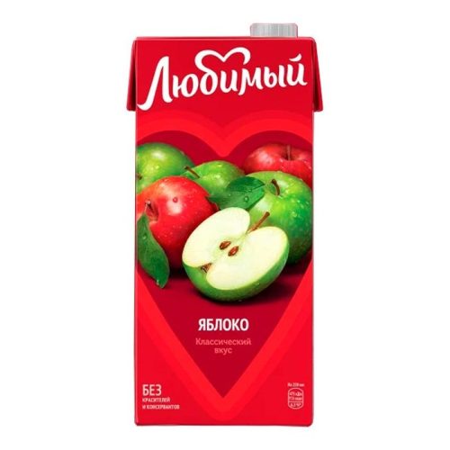 Сок Любимый яблочный, 0.95 л