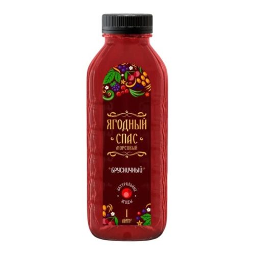 Морс Ягодный Спас, брусника, 1 л