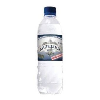 Вода Липецкий Бювет питьевая газированная, 0.5 л