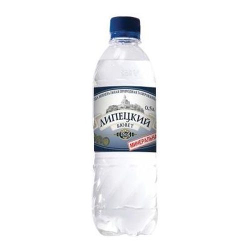 Вода Липецкий Бювет питьевая газированная, 0.5 л