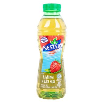 Чай Nestea зелёный, клубника-алоэ, 0.5 л