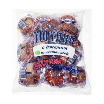 Изделие сдоб Тортини с джемом из лесных ягод Махариши, 500г