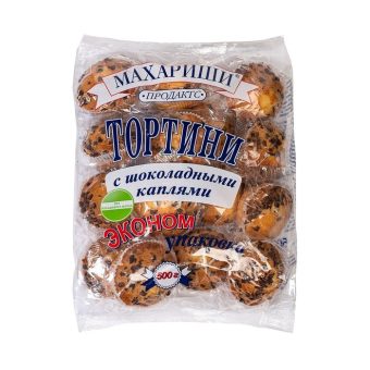 Изделие сдоб Тортини с шоколадными каплями Махариши, 500г