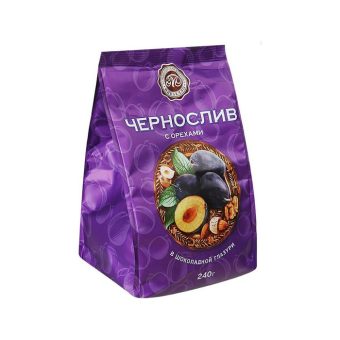 Конфеты Чернослив с орехами в шоколадной глазури Микаелло, 240г