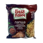 Лапша быстрого приготовления БигЛанч, с ароматом говядины, грибами и зеленью, 75г