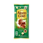 Шоколад Монделис Альпен Голд молочный с фундуком, 80г