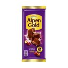 Шоколад Монделис Альпен Голд молочный с фундуком и изюмом, 80г