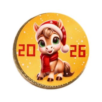 Медаль из кондитерской глазури Монетный двор Символ года с наклейкой, 25г