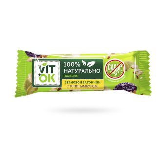 Конфета-батончик Московская ореховая Виток зерновой с топинамбуром, 30г