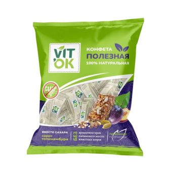 Конфеты Московская ореховая неглазированные ВиТок с топинамбуром, 120г