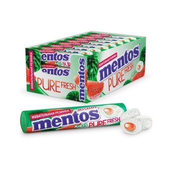 Жевательная резинка Перфетти Ван Мелле Ментос Ролл Пьюр Фреш Арбуз, 15,5г