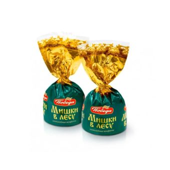 Шоколадные конфеты Победа Мишка в лесу с вафельной крошкой, 2кг