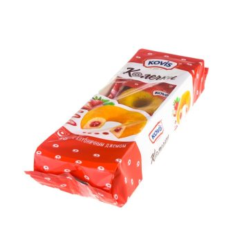 Колечки Kovis сдобные с клубничным джемом, 240г