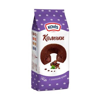 Колечки Kovis сдобные с шоколадным кремом, 240г