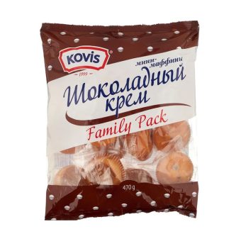 Мини-маффины Kovis сдоб с шоколадным кремом, 470г