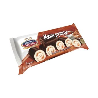 Мини-рулет Мастер десерта с кремом варёной сгущёнки, 175г