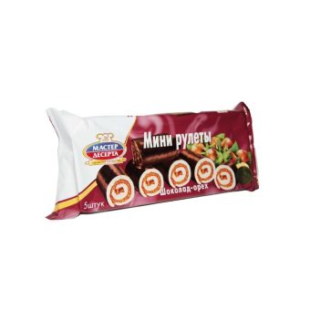 Мини-рулет Мастер десерта с кремом шоколад-орех начинка, 175г