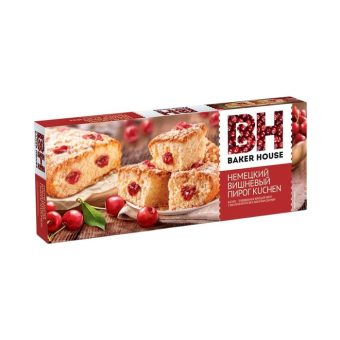 Пирог бисквитный Baker House Кюхен вишневый, 350г