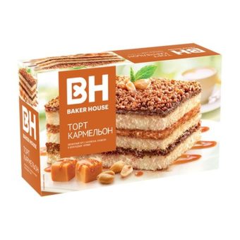 Торт бисквитный Baker House Кармельон, 350г