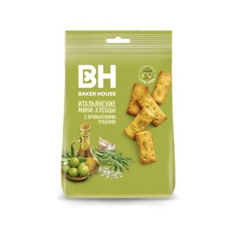 Мини-хлебцы итальянские Baker House с прованскими травами, оливковым маслом и морской солью, 110г