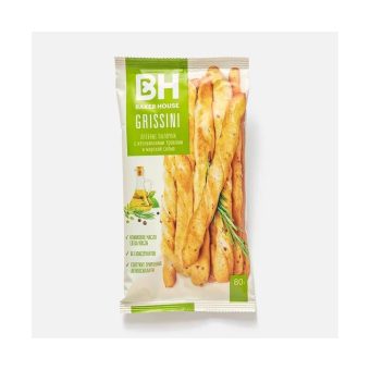 Хлеб палочки Baker House Гриссини с итальянскими травами и морской солью, 80г