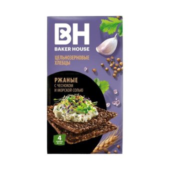 Хлебцы цельнозерновые Baker House Скандинавские ржаные, 180г