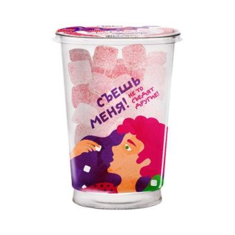 Карамель открытая Такф Желтая с клубникой йогуртовая в сахаре, 5кг