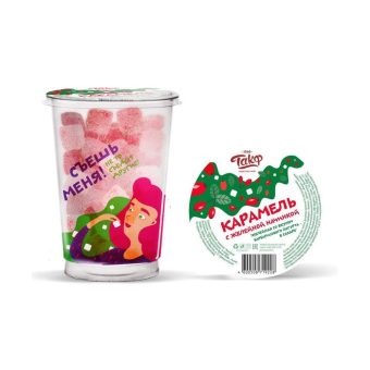 Карамель открытая Такф Желтая с барбарисом йогуртовая в сахаре, 330г