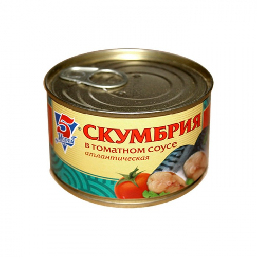 Скумбрия в томатном соусе 5 Морей, 250г