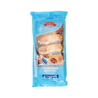 Булочка Русский Бисквит сдобная молочная с варёной сгущёнкой, 350г