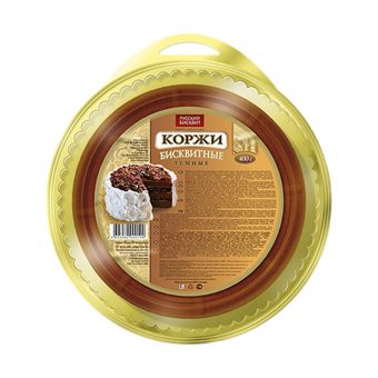 Корж Русский Бисквит тёмный, 400г