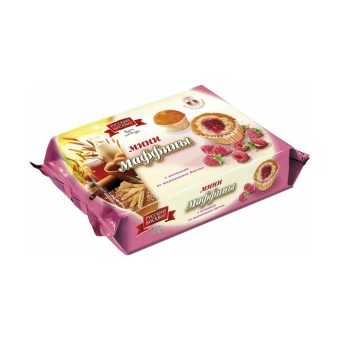 Мини-маффины с малиновым джемом Русский Бисквит, 200г