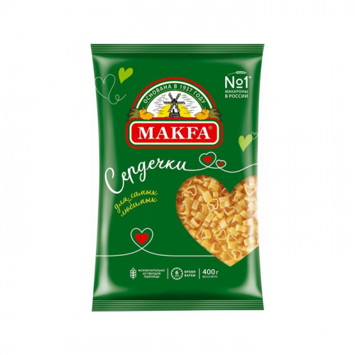 Макароны Макфа Сердечки, 400г