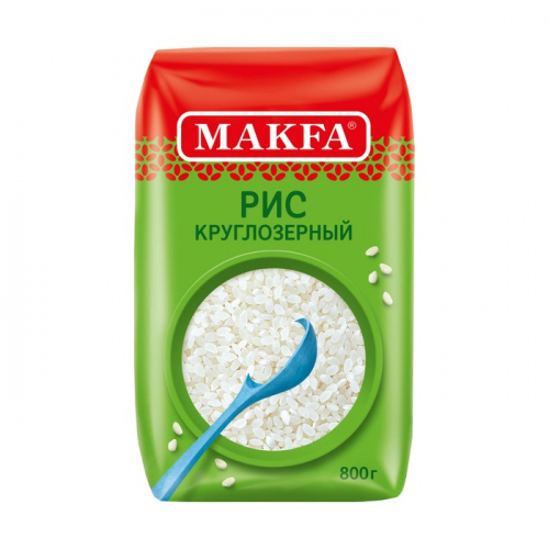 Рис Макфа шлифованный круглозерный, 800г