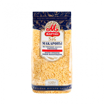Макароны Мартин Рожки скобочки, 400г
