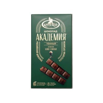 Шоколад Славянка КФ им. Крупской академия темный со вкусом кофе и виски, 168г