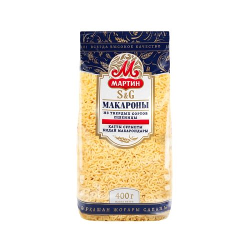 Макароны Мартин Рожки соломка, 400г