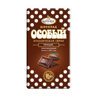 Шоколад Славянка Особый с тонкоизмельчённым добавлением, 85г