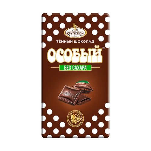 Шоколад Славянка Особый тёмный без добавления сахара, 50г