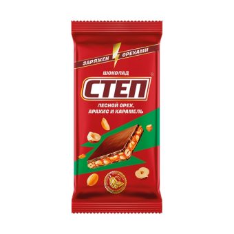 Шоколад Славянка Степ молочный с лесным орехом, 80г