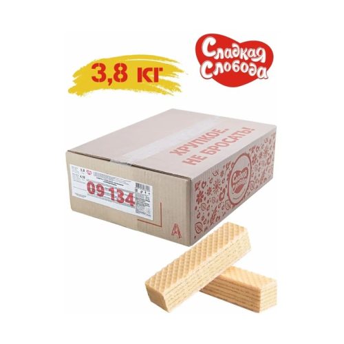 Вафли Сладкая Слобода сливочные, 3,8кг