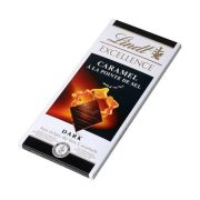 Шоколад Lindt & Sprungli тёмный с кусочками карамели и морской солью, 100г